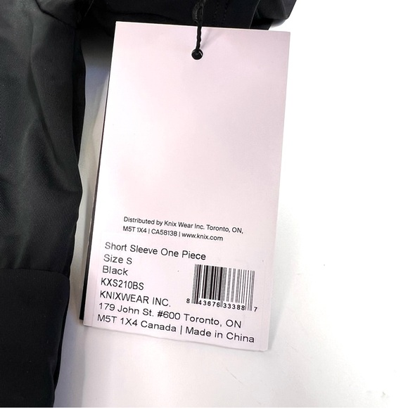 NWT Knix Short Sleeve One-piece Swimsuit Black Size Small - Picture 9 of 12